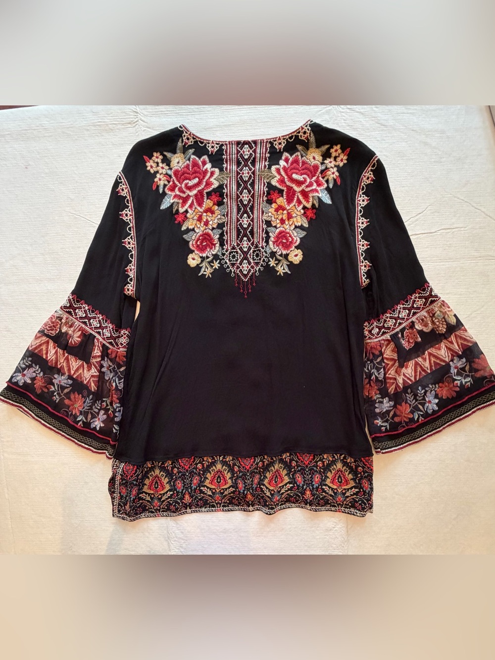 John Mark Embroidered Boho Top - EUC, Stunning!